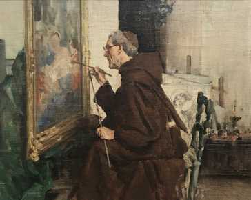 Francesco Longo Mancini - El fraile pintor